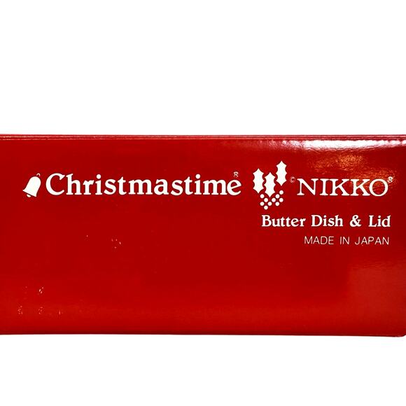 Nikko Japan Christmastime Retired Butter Dish w/Cover-in Box! - Picture 9 of 9